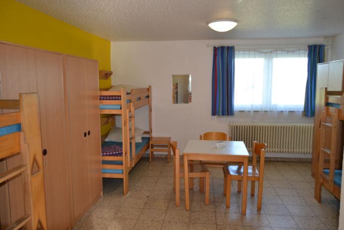 Blick in ein Schlafzimmer