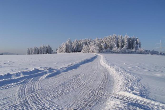 Haus am Mühlberg im Winter