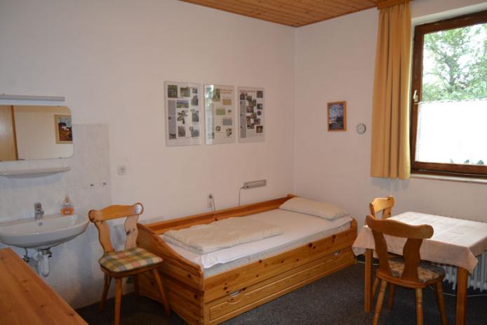 Blick in ein Schlafzimmer