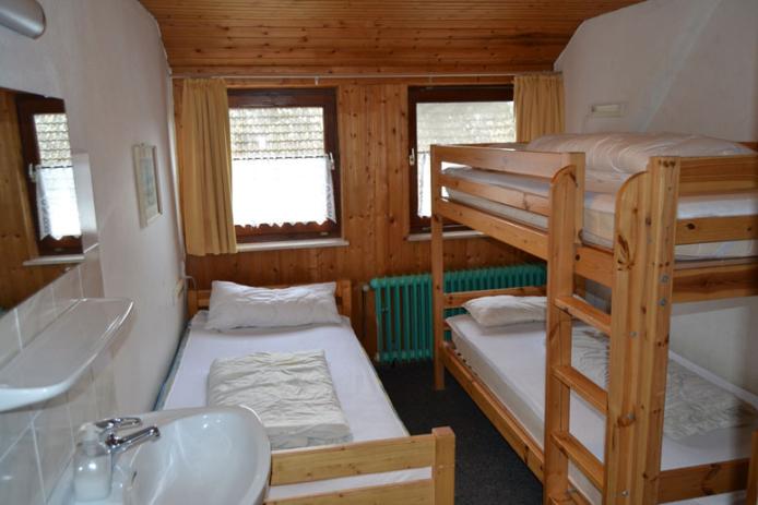 Blick in ein Schlafzimmer