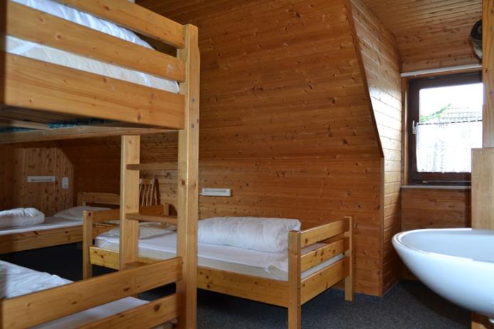 Blick in ein Schlafzimmer