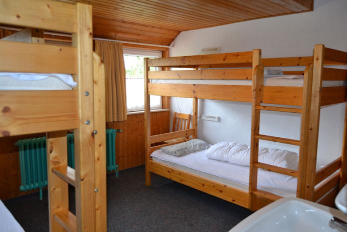 Blick in ein Schlafzimmer