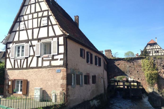 der Lauterkanal direkt am Haus