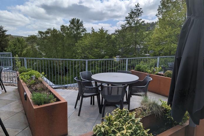 Der Blick von unserer Dachterrasse