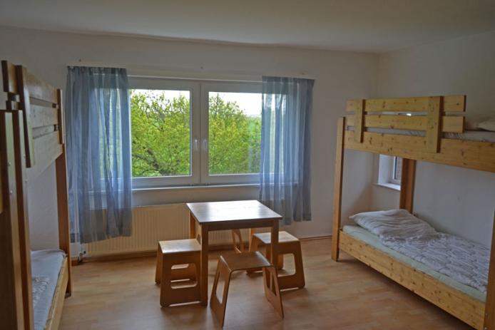 Blick in ein Schlafzimmer