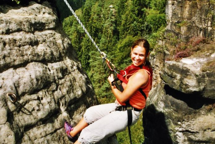 Klettern am Naturfels (direkt vor der Herberge möglich)