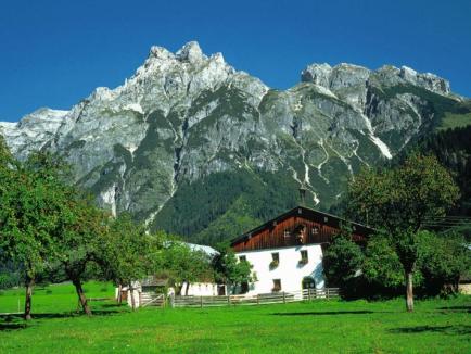 frische Bergluft, blühende Wiesen und Berge