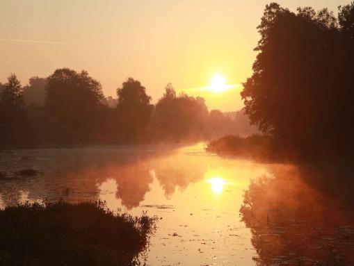 Der Finowkanal in seiner morgendlichen Idylle