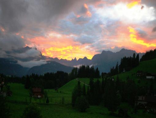 Hagengebirge im Abendrot von Werfenweng