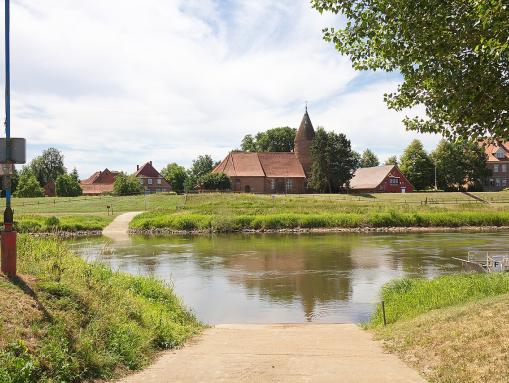 Blick auf die Allerfähren vor Otersen