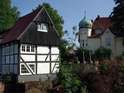 Fachwerkmühle an der Ecke Mühlen-/Marienstraße