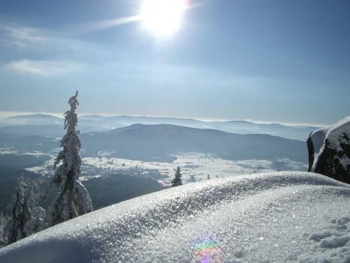 Blick nach unten ins Tal