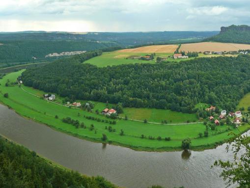 Blick von Festung Königstein auf den Lilienstein