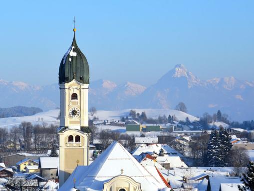 Nesselwang im Allgäu im Winter