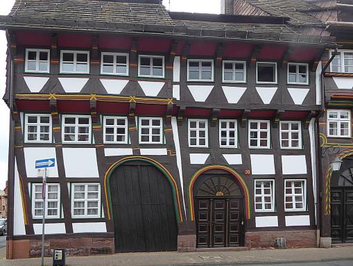 Ein schiefes Haus in der Tiedexer Straße