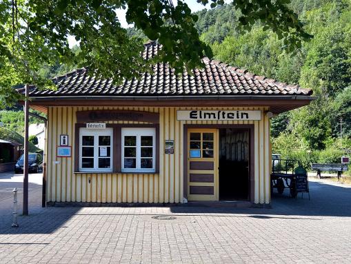 Das Besucherinformationszentrum am Bahnhof Elmstein