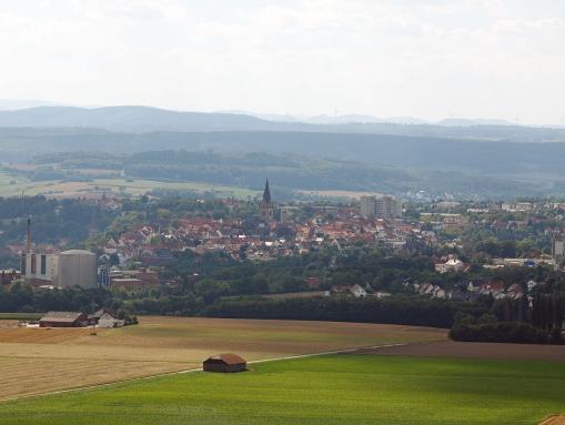 Blick vom Desenberg auf Warburg