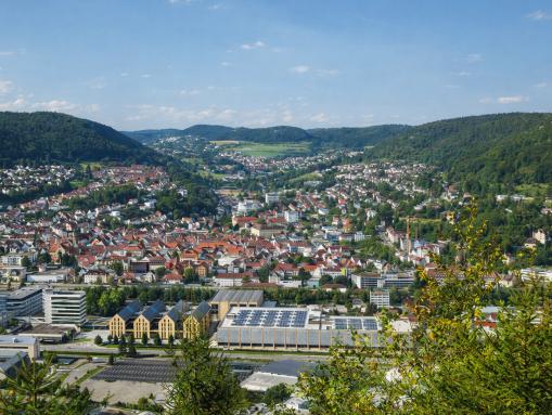 Albstadt im Zollernalbkreis auf der Schwäbischen Alb 