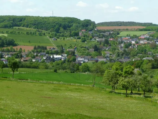 Blick auf den Ortsteil von Pesch