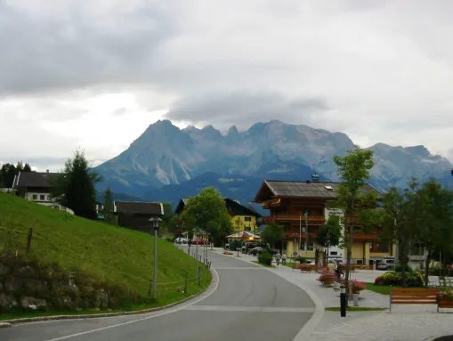 Werfenweng. Im Hintergrund der Hochkönigstock
