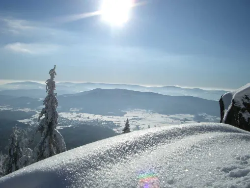 Blick nach unten ins Tal