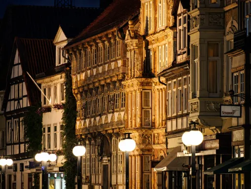 Osterstraße im Abendlicht