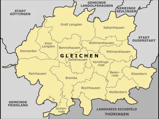 Die Ortsteile von Gleichen