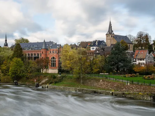 Blick auf die Altstadt von Essen Kettwig