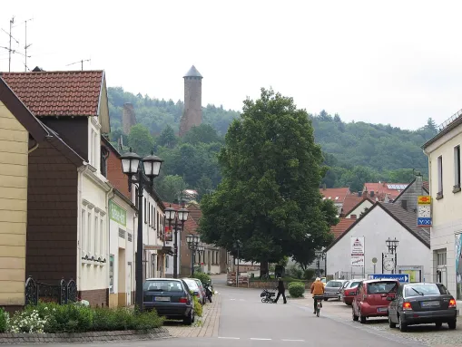 Blick von der Goethestraße in Richtung Kirkeler Burg