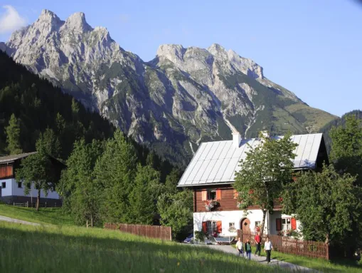 Blick vom Lampersbach auf den Eiskogel