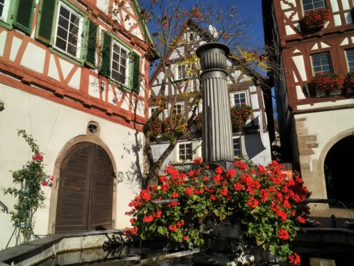 Stadtkern Beilsteins mit Fachwerk 