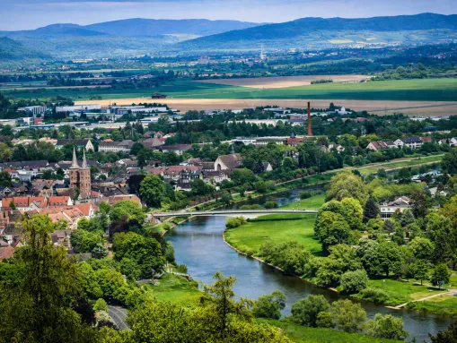 Blick auf Höxter und Umgebung