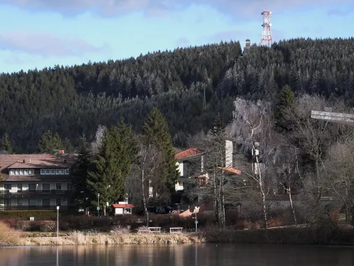Hahnenklee, im Hintergrund der Bocksberg