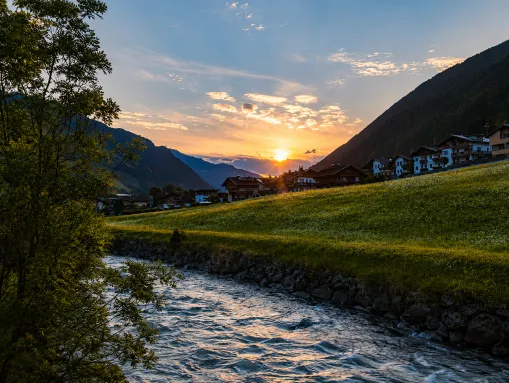 Sonnenuntergang im Ahrntal 