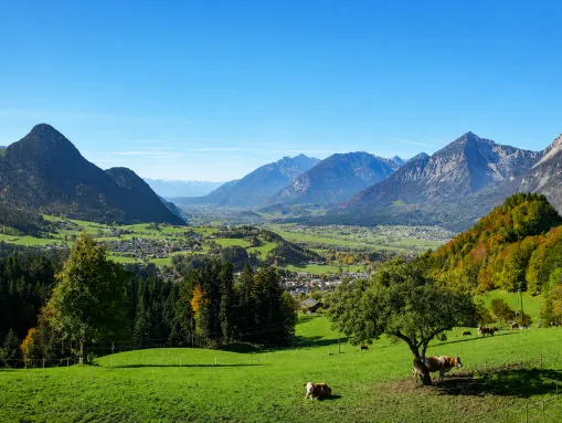 Spektakulärer Blick hinab ins Tiroler Inntal rund um Brixlegg
