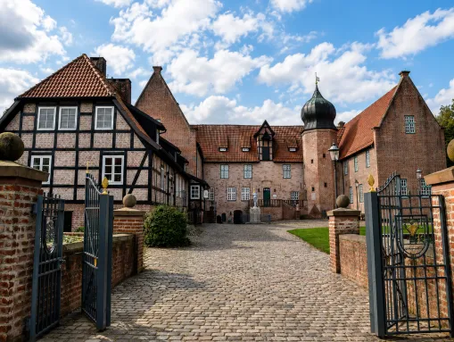 Die historische Burg Bederkesa im benachbarten Ortsteil Bad Bederkesa