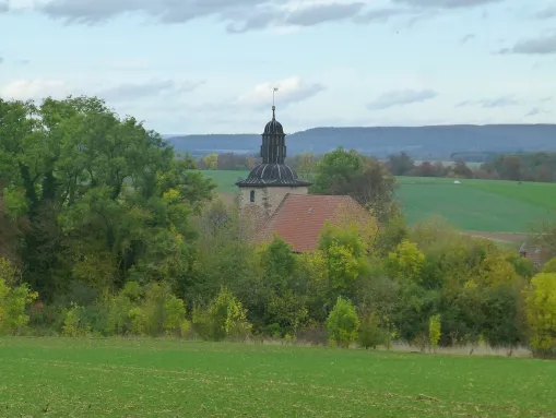 Blick zur Kirche in Weißenborn