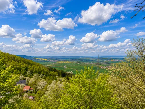 Blick von der Burg auf Bleicherode