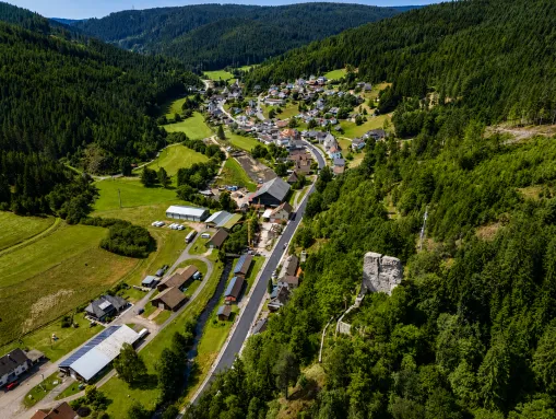 Blick auf Hammereisenbach, ein Ortsteil von Vöhrenbach