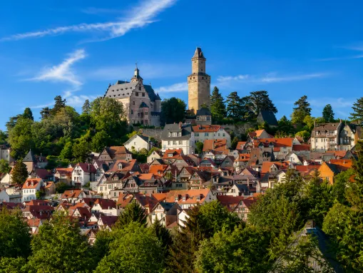 Die historische Burgstadt Kronberg im Taunus