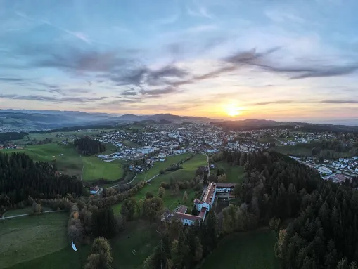 Lindenberg im Allgäu mit Blick nach West