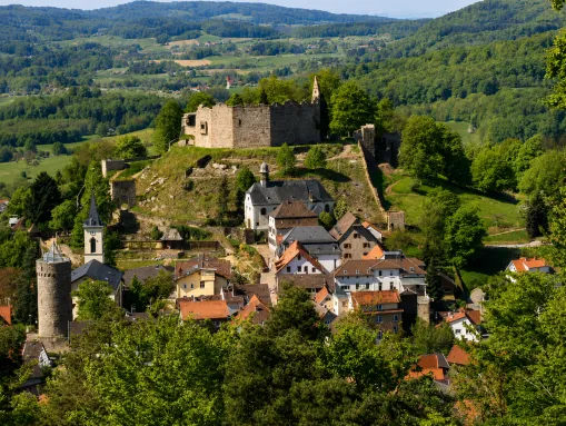 Blick auf Lindenfels und die Burg
