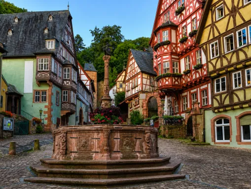 Der Marktplatz mit seinem Renaissance-Brunnen