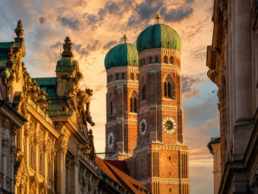 Frauenkirche - weltbekanntes Wahrzeichen der bayerischen Landeshauptstadt