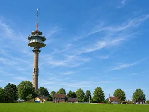 Fernmeldeturm Lohmar-Birk in unmittelbarer Nähe zur Gemeindegrenze von Neunkirchen-Seelscheid