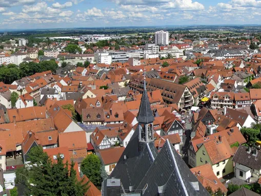 Blick über die Altstadt von der St.-Ursula-Kirche aus