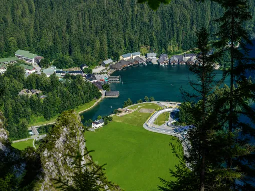Blick vom Grünsteig zum Königssee