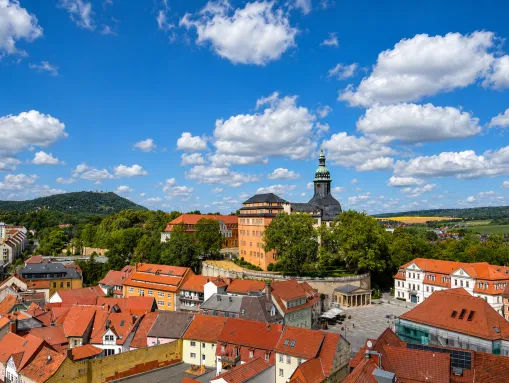Blick auf Sondershausen mit dem prächtigen Residenzschloss