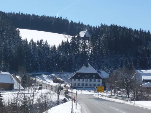 Höhengasthaus "Kalte Herberge" im Winter