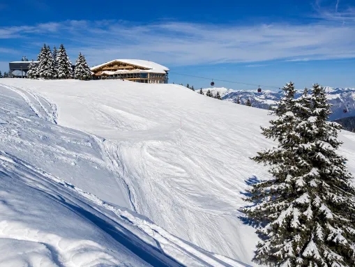 Skipste direkt am Schatzberg (1.800 m) mit der Schatzbergalm